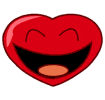 Gif animé coeur qui rit